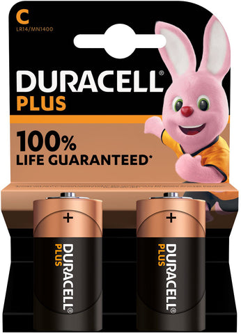 DURACELL Batterie Plus Power 4-141827 C, LR14, 1.5V 2 Stück