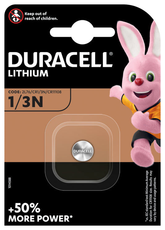 DURACELL Knopfbatterie Lithium CR1/3N CR11108, CR1, 2L76, 3V 1 Stück