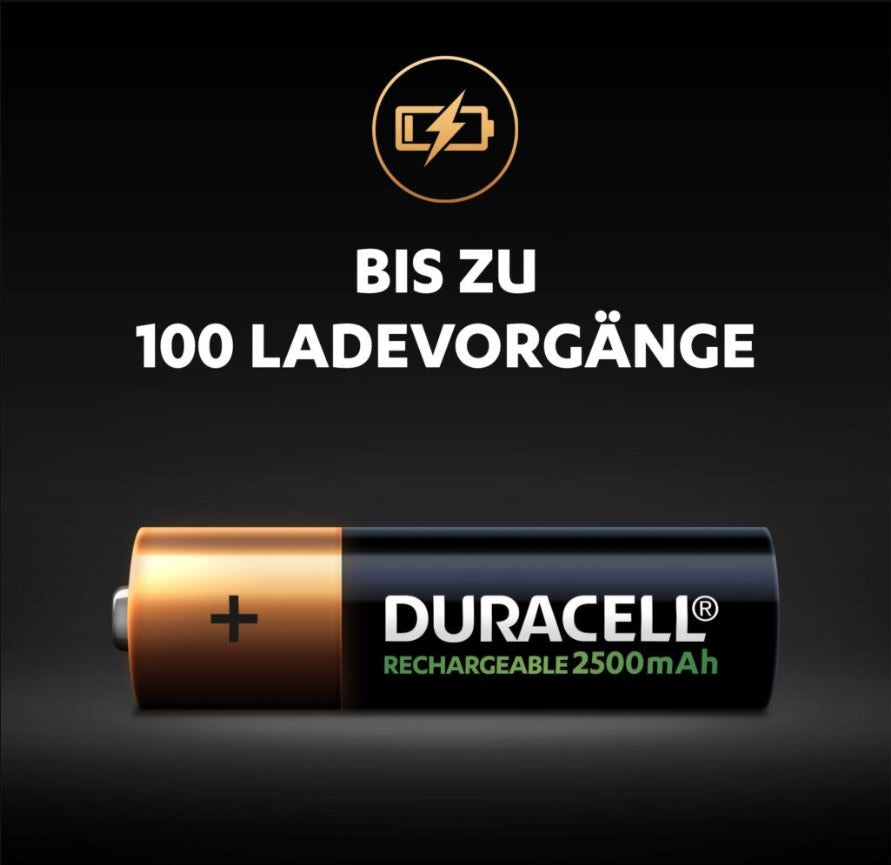 DURACELL Recharge Ultra PreCharged DX1500 AA,HR6,2400mAh,1.2V 4 Stück