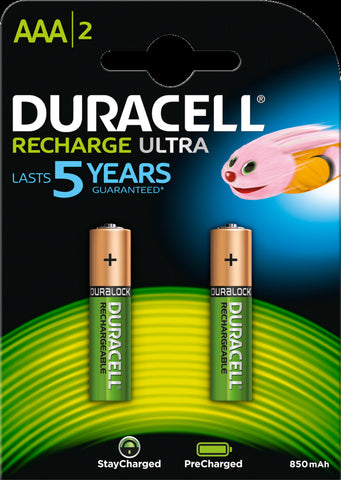 DURACELL Recharge Ultra PreCharged DX2400 AAA, 850 mAh, 1.2V 2 Stück