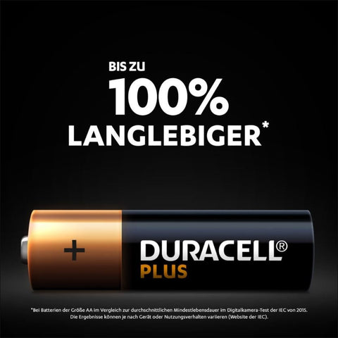 DURACELL Batterie Plus Power MN1500 AA, LR6, 1.5V 4 Stück