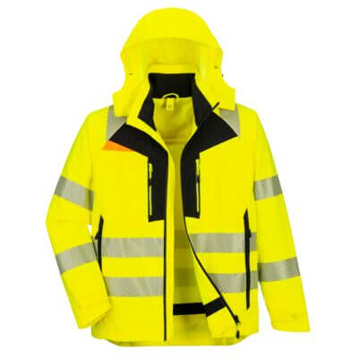 Portwest DX466 Arbeitsjacke – Gelb/Schwarz – robust & funktional