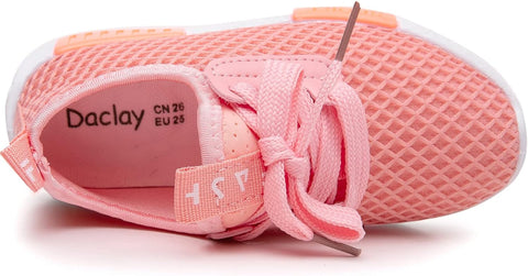 Daclay Kinder Mädchen Sportschuhe Atmungsaktiv Schnürsenkel Sneaker