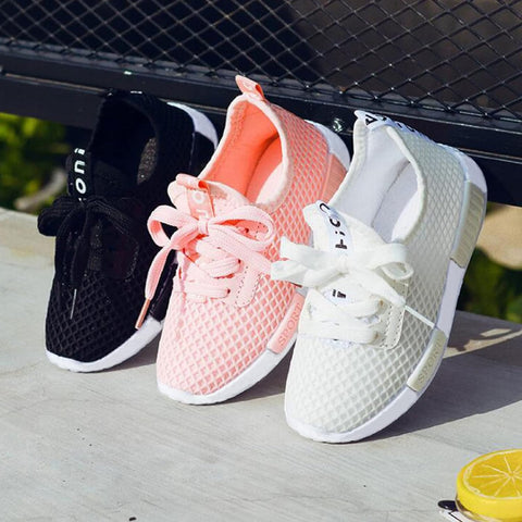 Daclay Kinder Mädchen Sportschuhe Atmungsaktiv Schnürsenkel Sneaker