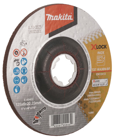 
          Schruppscheibe  125/22,23  X-LOCK  WA36N
          E-00402
        