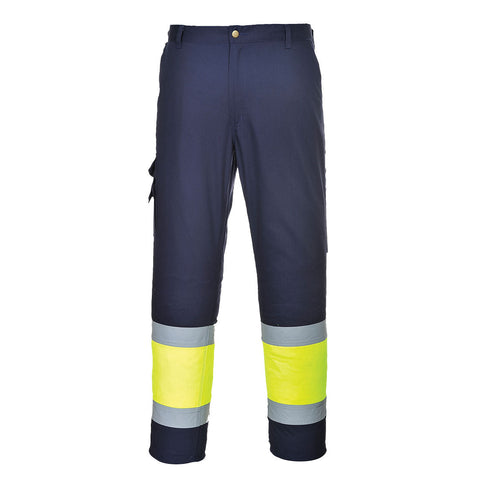 2-farbige Warnschutz-Combat Hose - Mit Firmen Logo besticken lassen