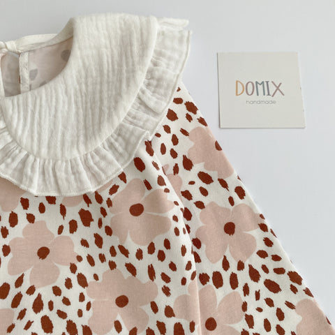 Floral Bodysuit with Elegant Collar