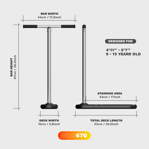 Indo Trampolin Scooter | 670 | schwarz