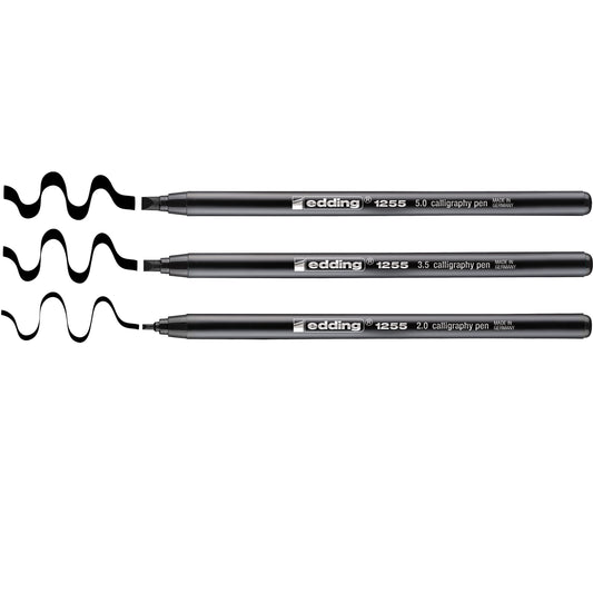 EDDING Calligraphy 1255 Set 2-5mm 1255-1-E3 schwarz 3 Stück