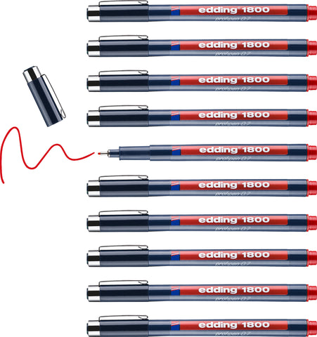 EDDING Profipen 1800 0.70mm 1800-2-07 rot