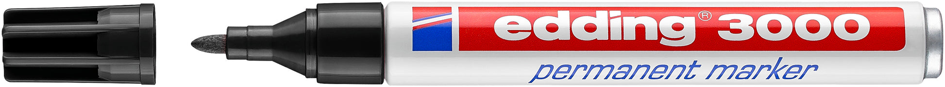 EDDING Permanent Marker 3000 1.5-3mm 3000-1 schwarz, wasserfest