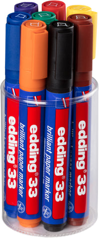 EDDING Permanent Marker 33 33-E8 8 Farben ass.