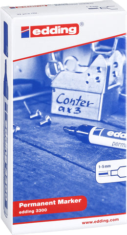EDDING Permanent Marker 3300 1-5mm 3300-3-10 blau 10 Stück