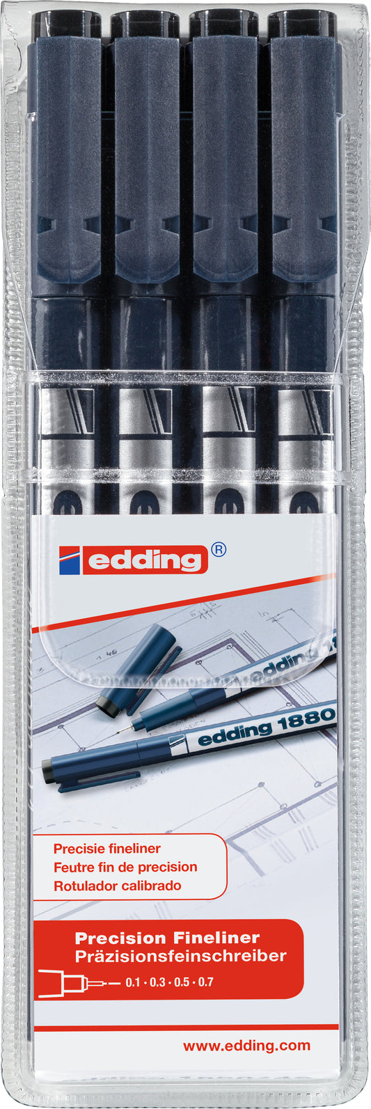 EDDING Finleliner 1880 0.1-0.7mm 338 4 Stück