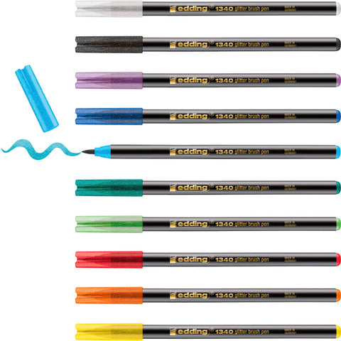 EDDING Brushpen 1340 4-1340-10-4 Glitzer E-10 10 Stück