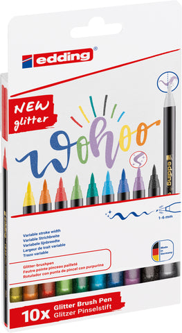EDDING Brushpen 1340 4-1340-10-4 Glitzer E-10 10 Stück