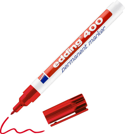 EDDING Permanent Marker 400 -1mm 400-2 rot