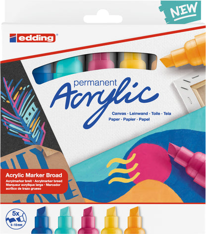 EDDING Acrylmarker 5000 5-10mm 5000-5S assortiert 5 Stück