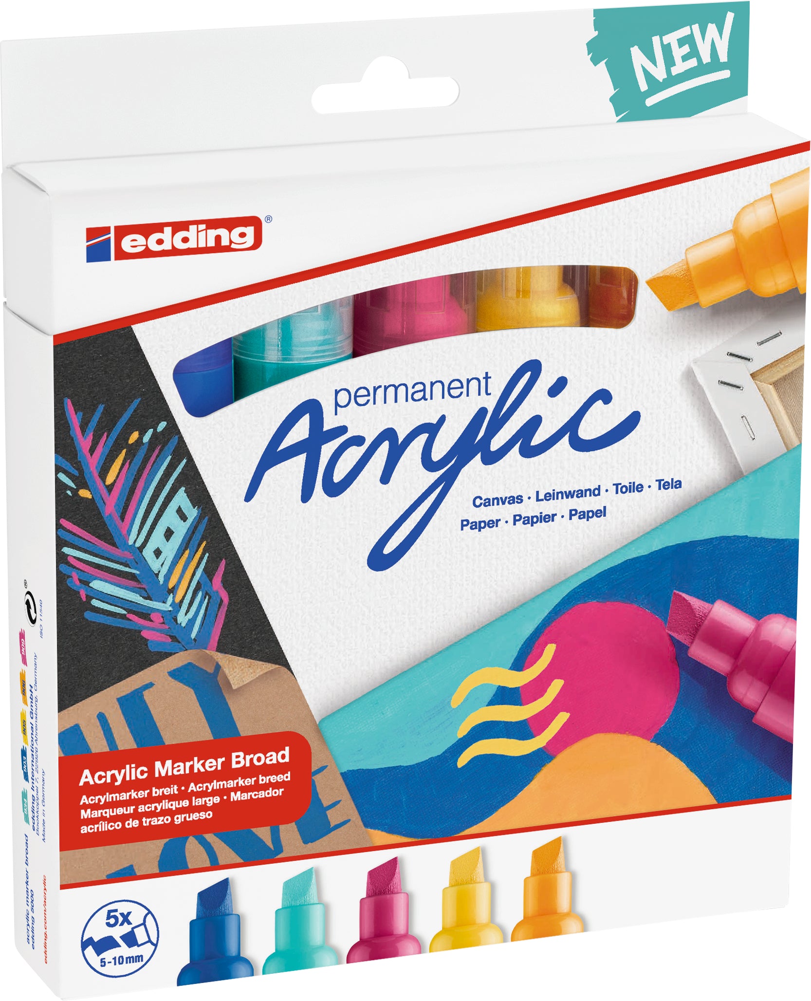 EDDING Acrylmarker 5000 5-10mm 5000-5S assortiert 5 Stück
