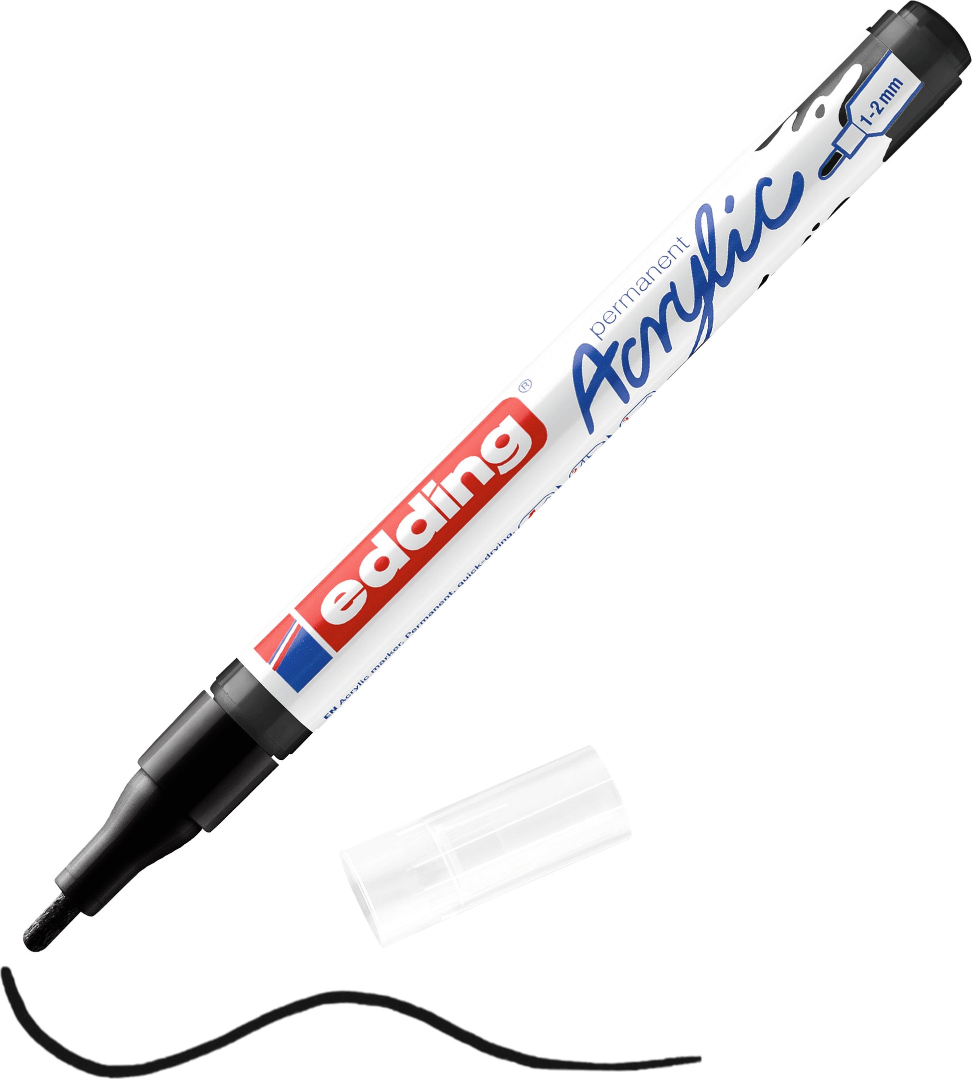 EDDING Acrylmarker 5300 1-2mm 5300-901 tiefschwarz sdm