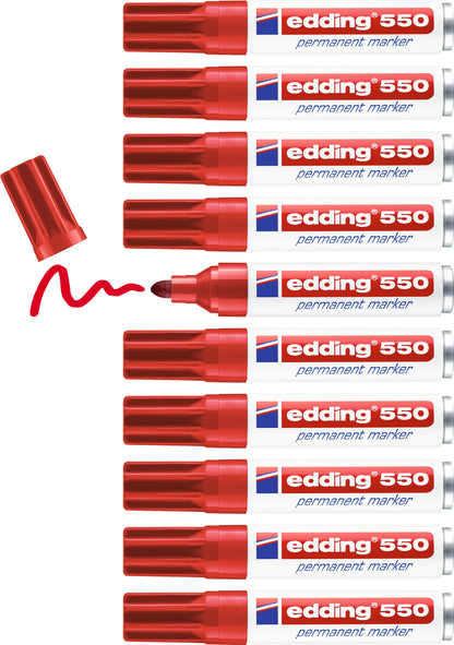 EDDING Permanent Marker 550 3-4mm 550-2 rot