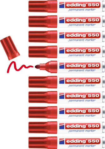 EDDING Permanent Marker 550 3-4mm 550-2 rot