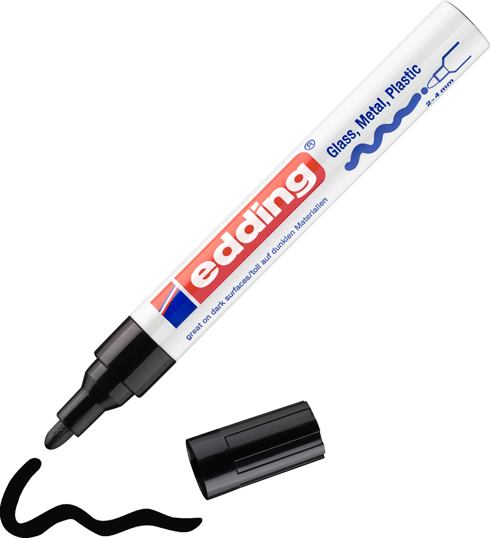 EDDING Paintmarker 750 2-4mm 750-1 CREA schwarz