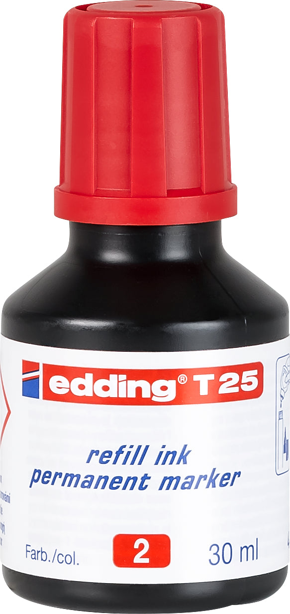 EDDING Nachfülltuschen T25 T-25-2 rot 30ml