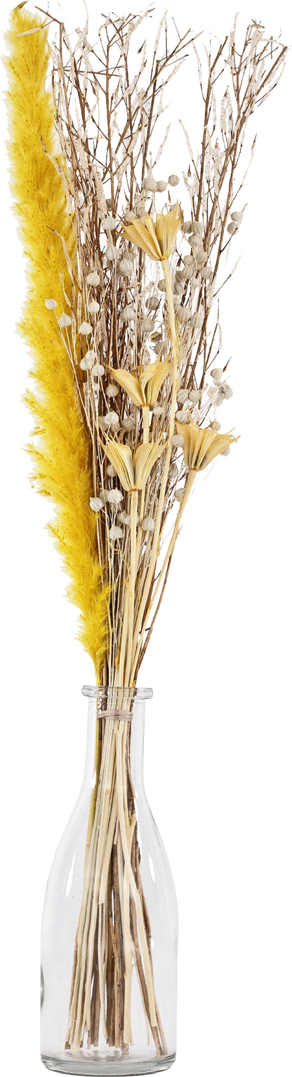 EGLO Trockenblumen CARAQUET 56cm 428065 gelb, mit Vase