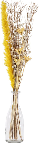 EGLO Trockenblumen CARAQUET 56cm 428065 gelb, mit Vase