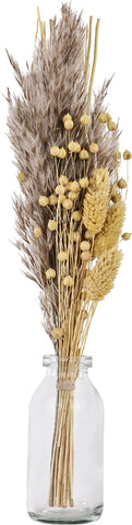 EGLO Trockenblumen CARAQUET 36cm 428066 gelb, mit Vase