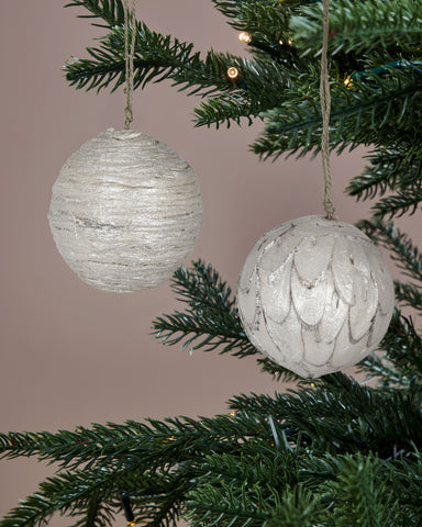 EGLO Trockenblumen Kugeln 428173 silber 6 Stück