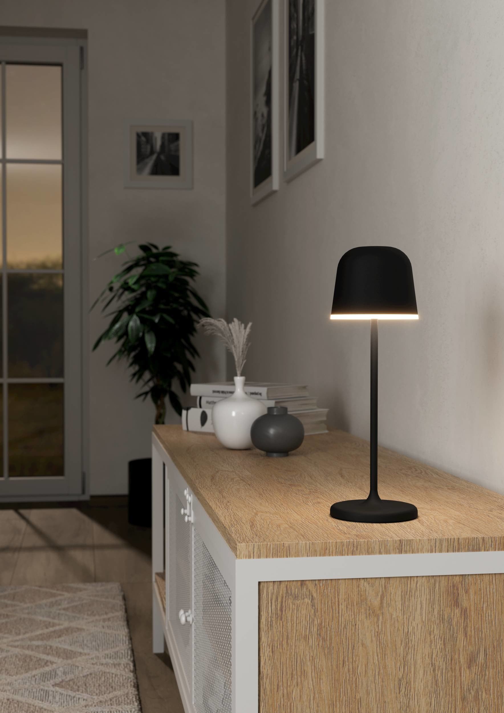 EGLO Tischleuchte Mannera 900457 schwarz, Akku