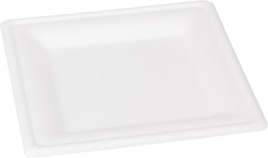 ELCO Teller aus Bagasse 26x26cm 10230020-016 weiss, 10Stk.