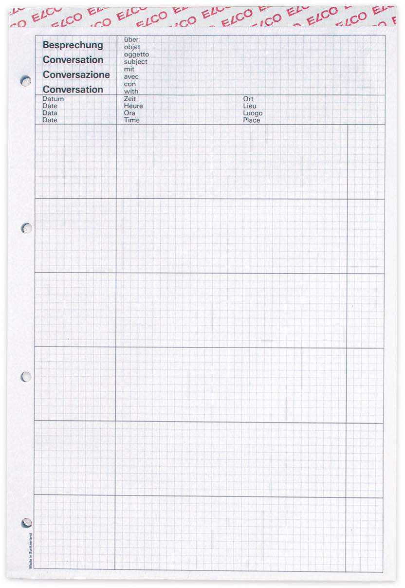 ELCO Besprechungsblock perf. A4 73516.19 hochweiss, 80g 80 Blatt