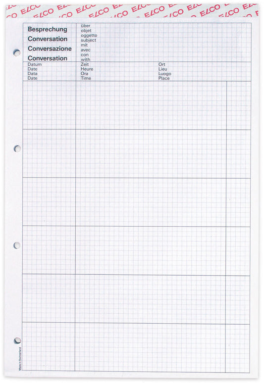 ELCO Besprechungsblock perf. A4 73516.19 hochweiss, 80g 80 Blatt