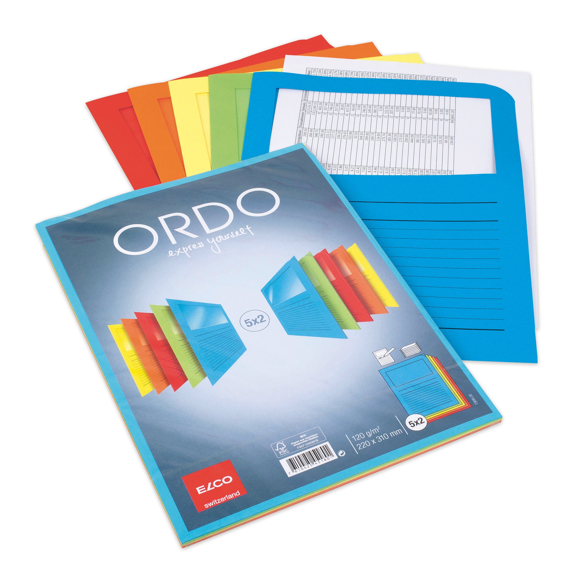 ELCO Organisationsmappe Ordo A4 73695.00 classico, 5-farbig 10 Stück