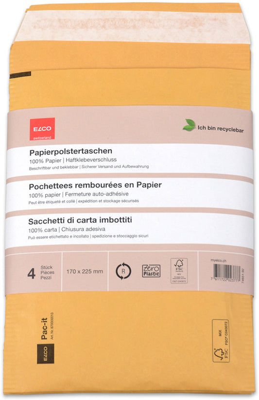 ELCO Papierpolstertasche 74651.92 170 x 225mm, braun 4 Stk.