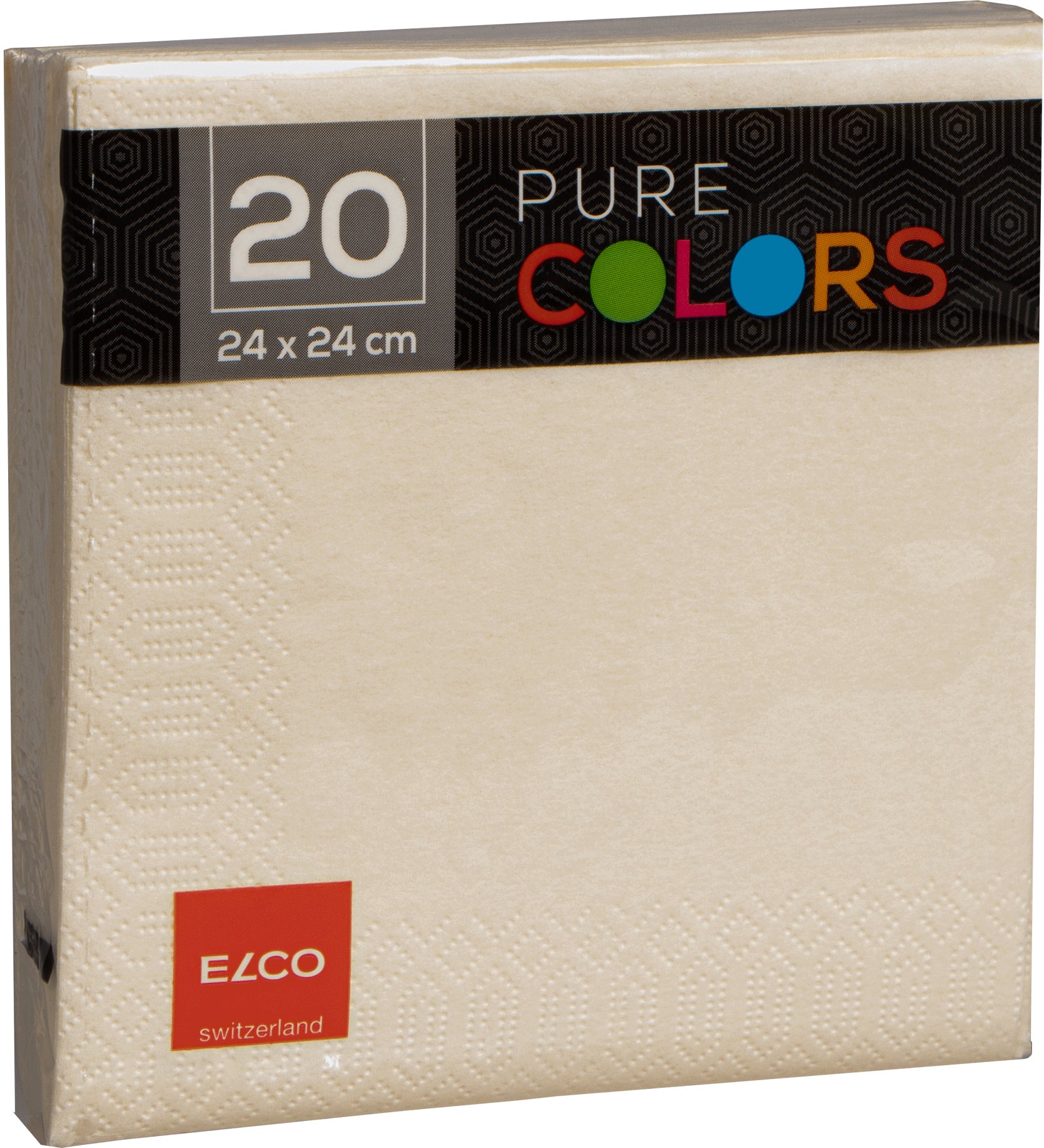 ELCO Serviette Zelltuch 24x24cm PC234020-004 3-lagig, crème 20Stk.