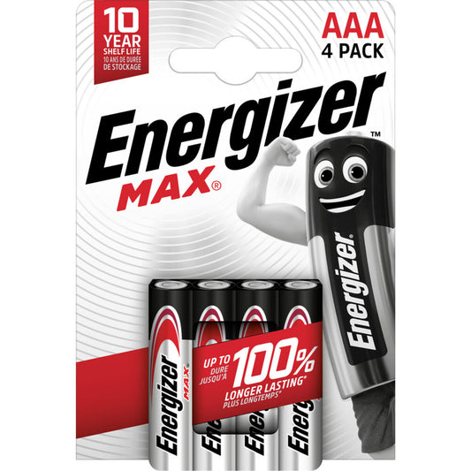 ENERGIZER Batterien Max AAA 1.5V E303325600 LR03/AM4 4 Stück