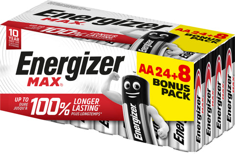 ENERGIZER Batterien Max E303896200 AA/LR6 24+8 Stück