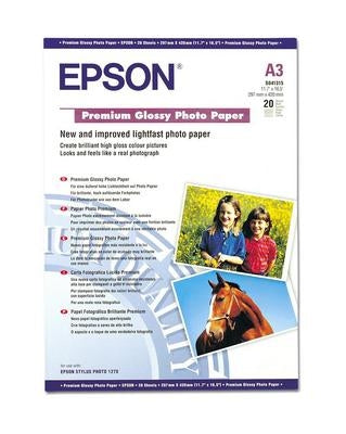 EPSON Premium Glossy Photo Paper A3 S041315 InkJet 255g 20 Blatt