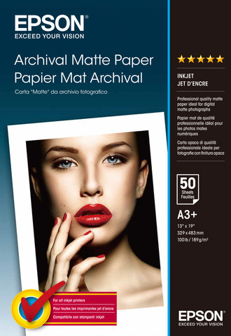 EPSON Archival Matt Paper A3+ S041340 InkJet 192g 50 Blatt