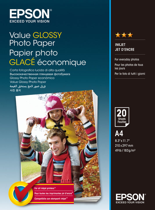 EPSON Value Photo Paper A4 S400035 InkJet 183g 20 Blatt