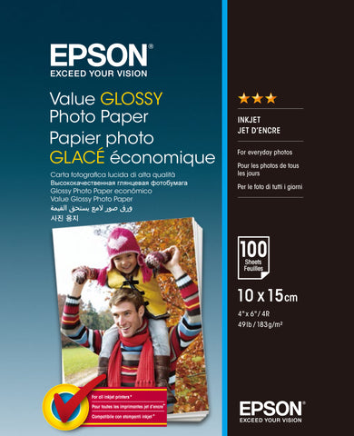 EPSON Value Photo Paper 10x15cm S400039 InkJet 183g 100 Blatt