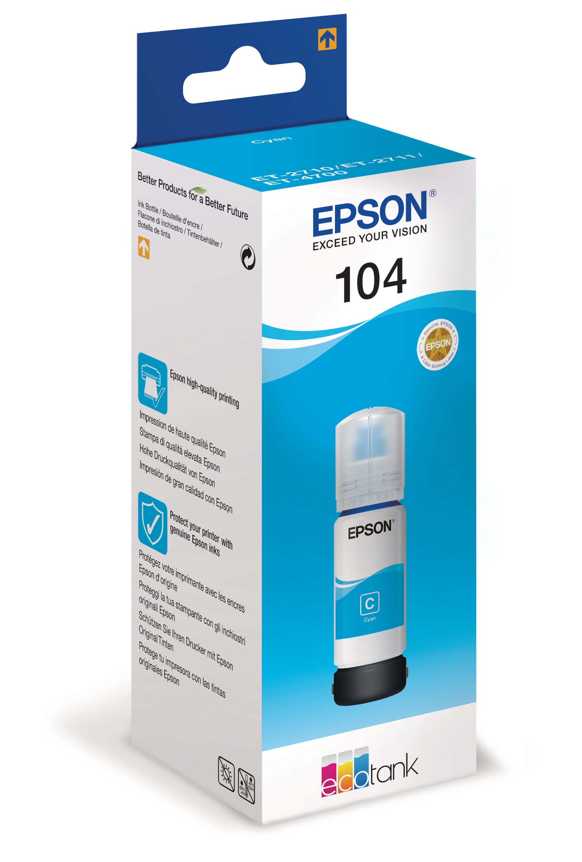 EPSON Tintenbehälter 104 cyan T00P240 EcoTank ET-2710 7500 Seiten