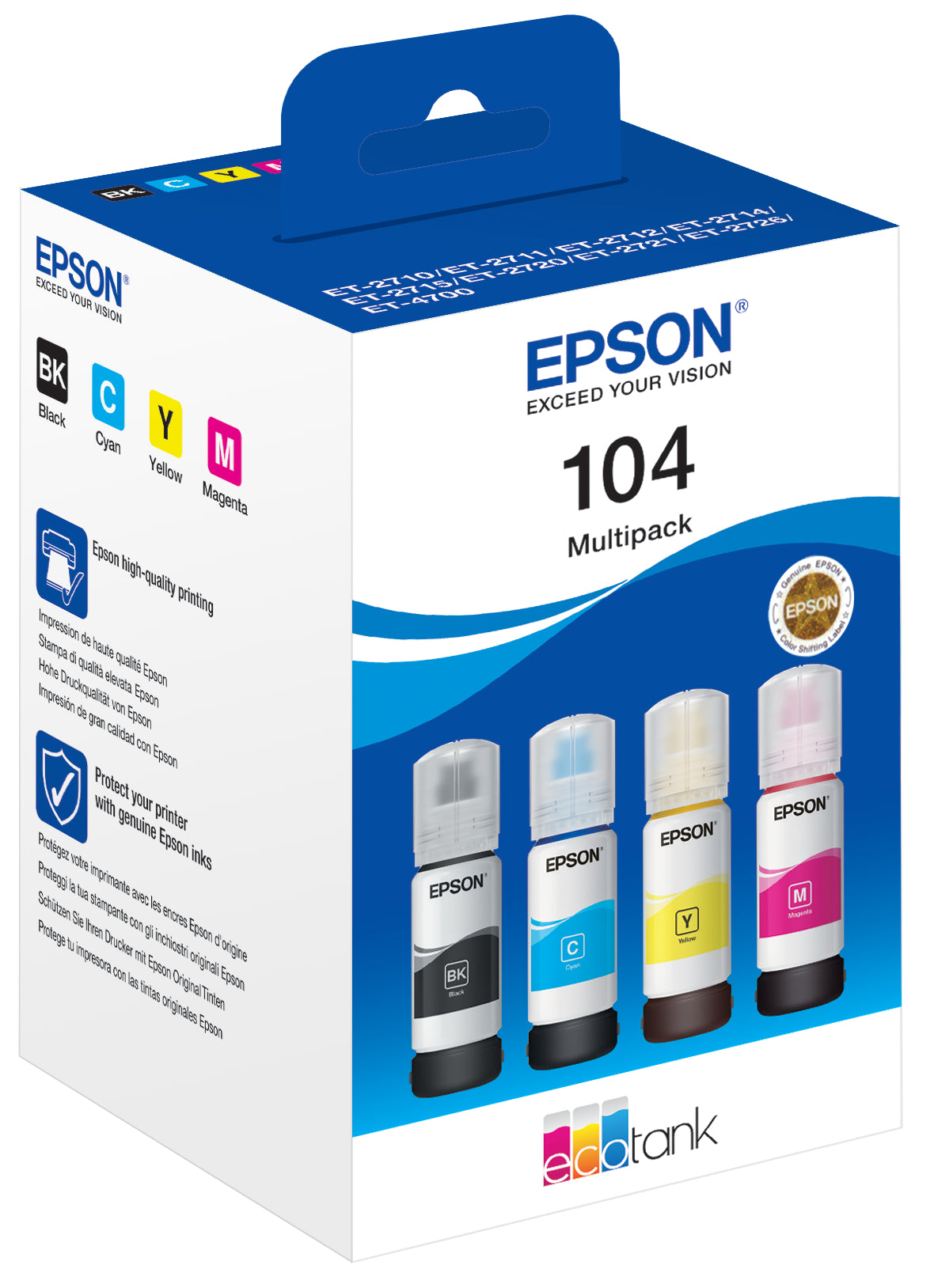 EPSON Multipack Tinte 104 CMYBK T00P640 EcoTank ET-2710 4-color