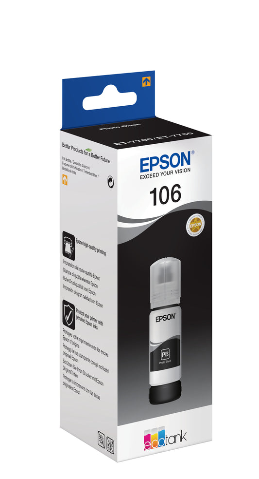 EPSON Tintenbehälter 106 ph.-schwarz T00R140 EcoTank ET-7700 5000 Seiten