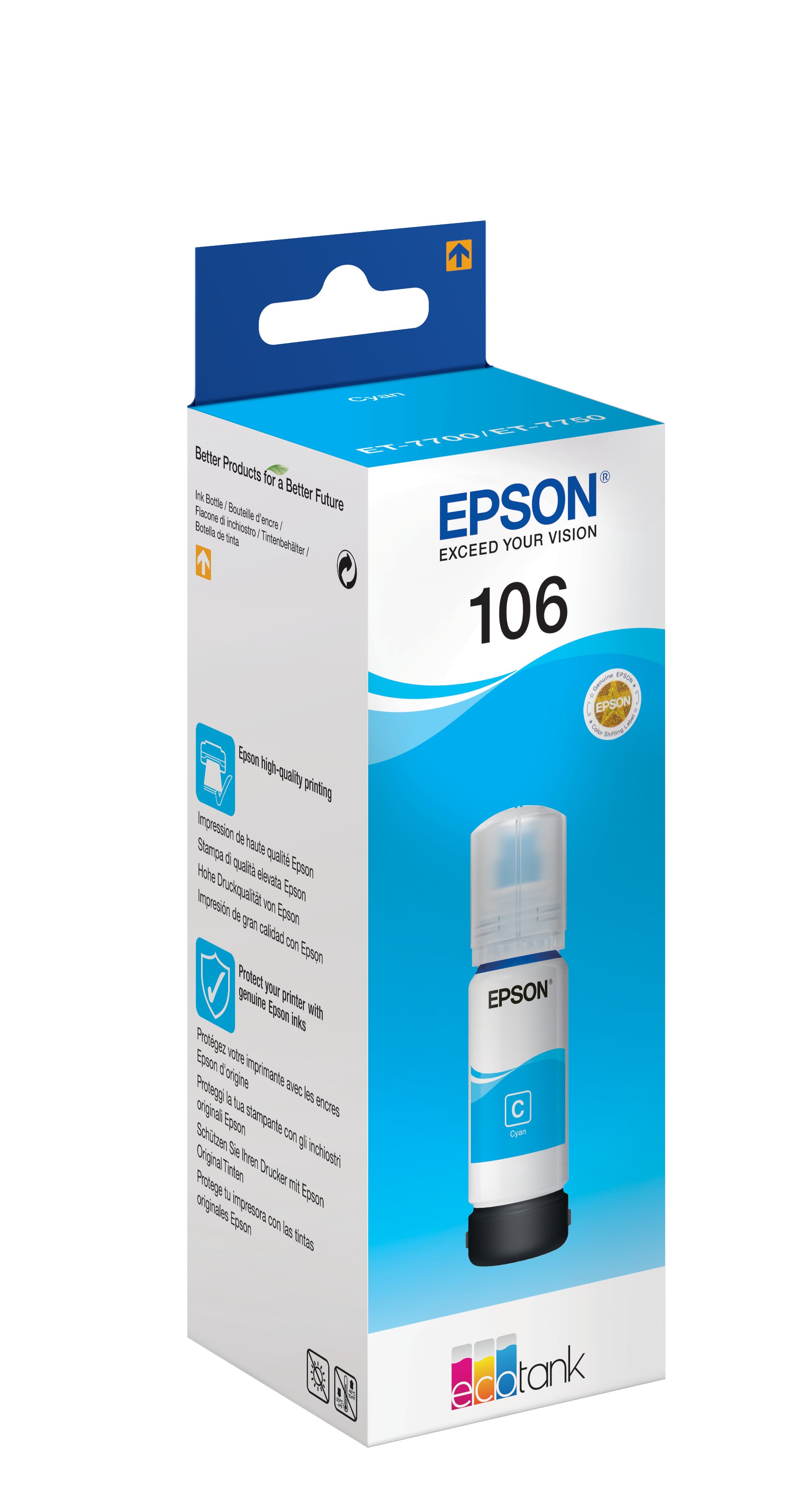 EPSON Tintenbehälter 106 cyan T00R240 EcoTank ET-7700 5000 Seiten