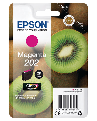 EPSON Tintenpatrone 202 magenta T02F340 XP-6000/6005 300 Seiten